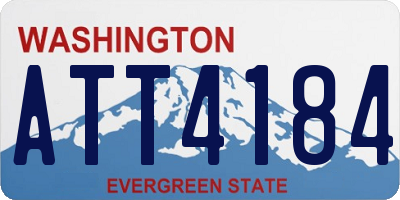 WA license plate ATT4184