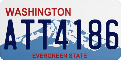 WA license plate ATT4186