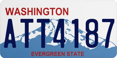 WA license plate ATT4187