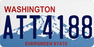 WA license plate ATT4188