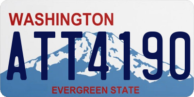 WA license plate ATT4190