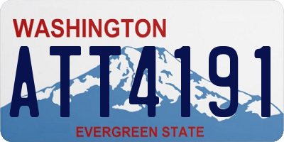 WA license plate ATT4191