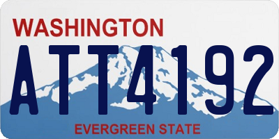WA license plate ATT4192