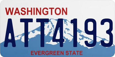WA license plate ATT4193