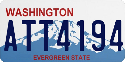 WA license plate ATT4194