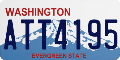 WA license plate ATT4195