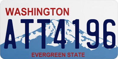 WA license plate ATT4196
