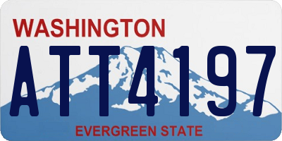 WA license plate ATT4197