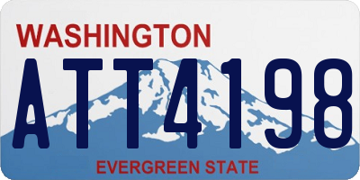 WA license plate ATT4198