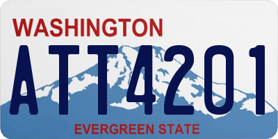 WA license plate ATT4201