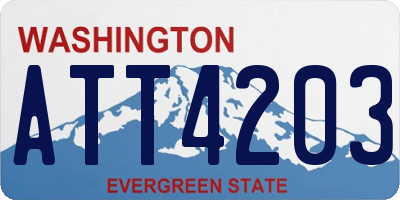 WA license plate ATT4203