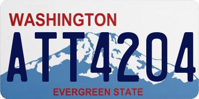WA license plate ATT4204