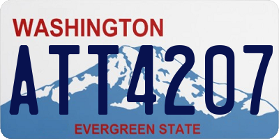WA license plate ATT4207