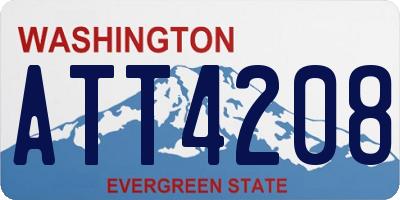 WA license plate ATT4208