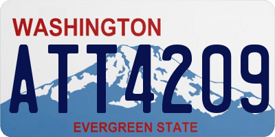 WA license plate ATT4209