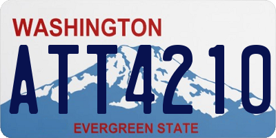 WA license plate ATT4210