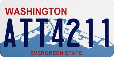 WA license plate ATT4211