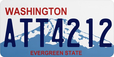 WA license plate ATT4212