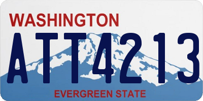WA license plate ATT4213