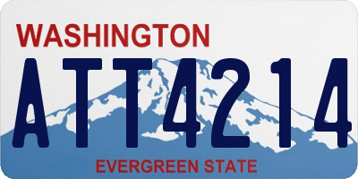 WA license plate ATT4214