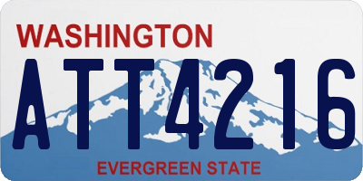 WA license plate ATT4216