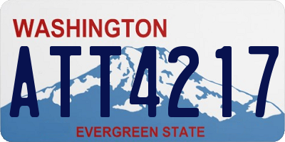 WA license plate ATT4217