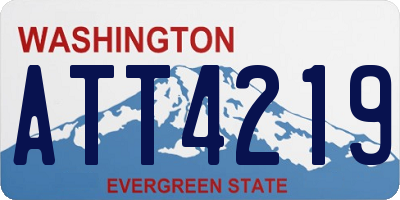 WA license plate ATT4219