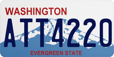 WA license plate ATT4220