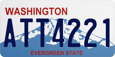 WA license plate ATT4221
