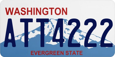 WA license plate ATT4222