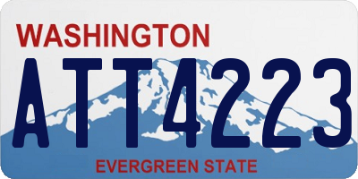 WA license plate ATT4223