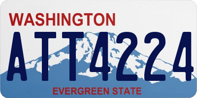 WA license plate ATT4224