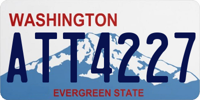 WA license plate ATT4227