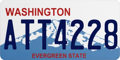 WA license plate ATT4228