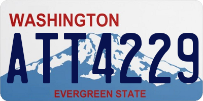 WA license plate ATT4229