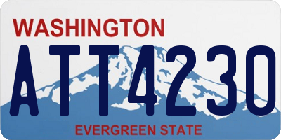 WA license plate ATT4230