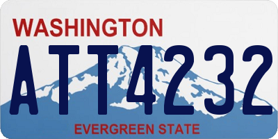 WA license plate ATT4232