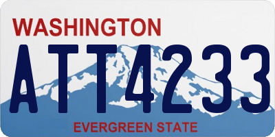 WA license plate ATT4233