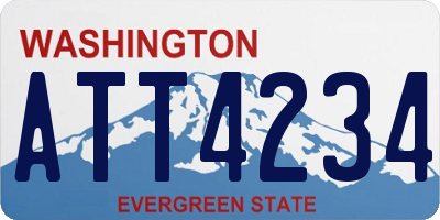 WA license plate ATT4234