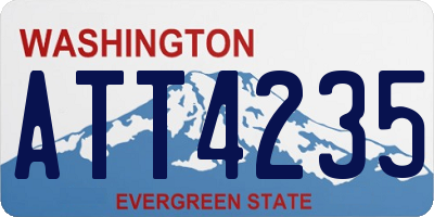WA license plate ATT4235