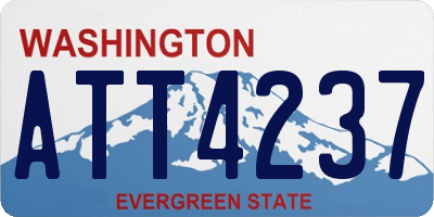 WA license plate ATT4237