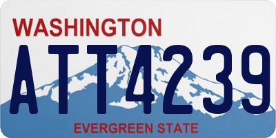 WA license plate ATT4239