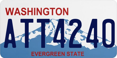 WA license plate ATT4240