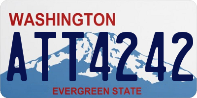 WA license plate ATT4242