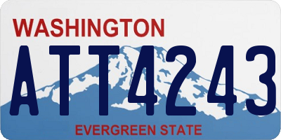 WA license plate ATT4243