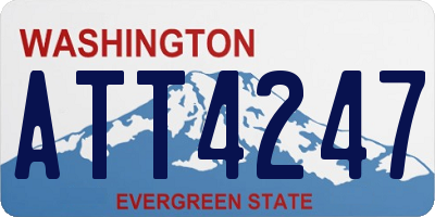 WA license plate ATT4247