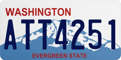 WA license plate ATT4251
