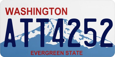 WA license plate ATT4252