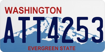 WA license plate ATT4253