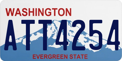 WA license plate ATT4254